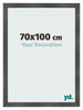 Bilderrahmen 70x100cm Schwarz Silber Poliert MDF Pisa Vorne Messe | Yourdecoration.de