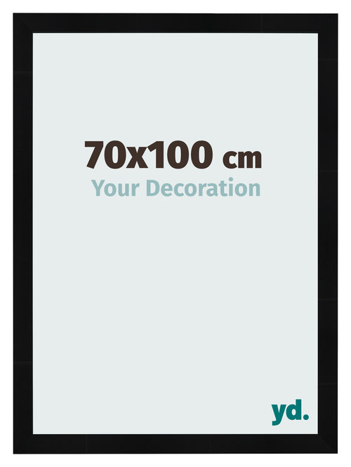 Bilderrahmen 70x100cm Schwarz Silber Poliert MDF Pisa Vorne Messe | Yourdecoration.de