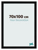 Bilderrahmen 70x100cm Schwarz Silber Poliert MDF Pisa Vorne Messe | Yourdecoration.de
