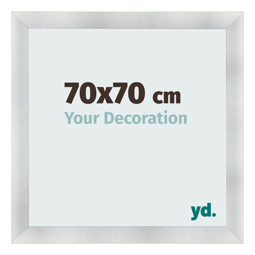 Bilderrahmen 70x70cm Aluminium Gebürstet MDF Pisa Vorne Messe | Yourdecoration.de