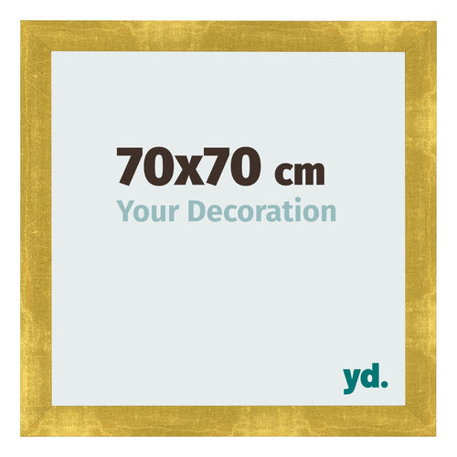 Bilderrahmen 70x70cm Gold Vintage MDF Pisa Vorne Messe | Yourdecoration.de