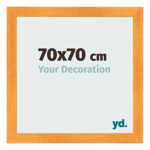 Bilderrahmen 70x70cm Orange MDF Pisa Vorne Messe | Yourdecoration.de