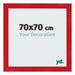 Bilderrahmen 70x70cm Rot MDF Pisa Vorne Messe | Yourdecoration.de