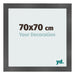 Bilderrahmen 70x70cm Schwarz Silber Poliert MDF Pisa Vorne Messe | Yourdecoration.de