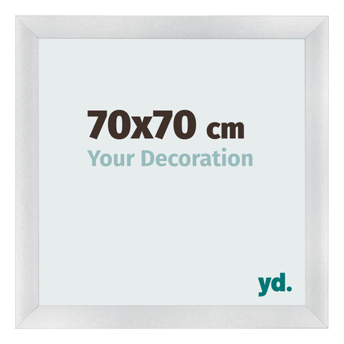 Bilderrahmen 70x70cm Silber Schwarz Gewischt MDF Pisa Vorne Messe | Yourdecoration.de