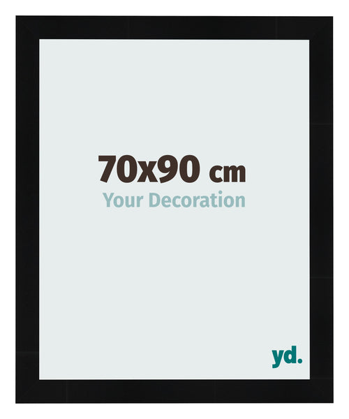 Bilderrahmen 70x90cm Schwarz Silber Poliert MDF Pisa Vorne Messe | Yourdecoration.de