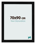 Bilderrahmen 70x90cm Schwarz Silber Poliert MDF Pisa Vorne Messe | Yourdecoration.de