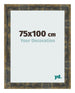 Bilderrahmen 75x100cm Blau Gold Meliert MDF Pisa Vorne Messe | Yourdecoration.de