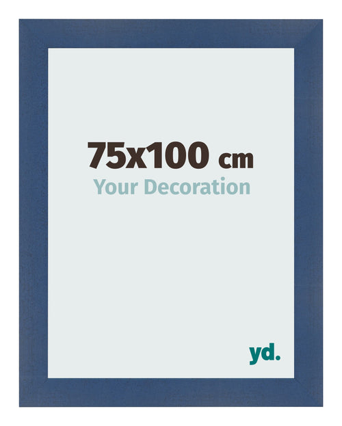 Bilderrahmen 75x100cm Dunkelblau Gewischt MDF Pisa Vorne Messe | Yourdecoration.de