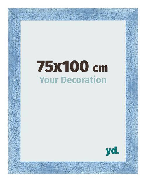 Bilderrahmen 75x100cm Hellblau Gewischt MDF Pisa Vorne Messe | Yourdecoration.de