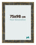 Bilderrahmen 75x98cm Blau Gold Meliert MDF Pisa Vorne Messe | Yourdecoration.de