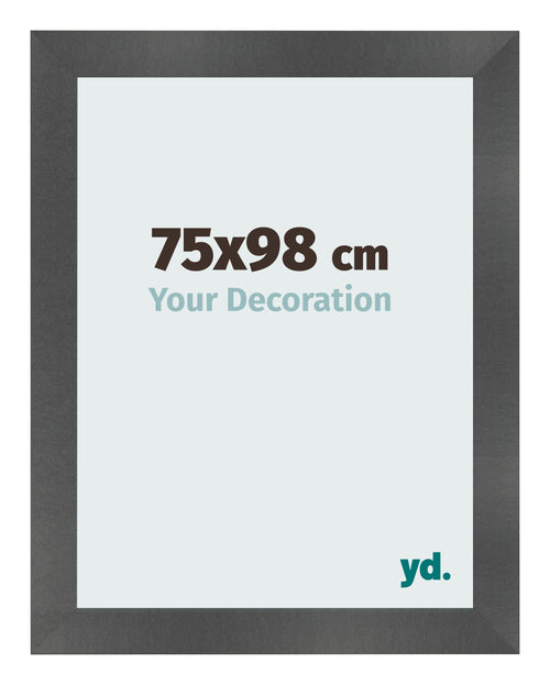 Bilderrahmen 75x98cm Schwarz Silber Poliert MDF Pisa Vorne Messe | Yourdecoration.de