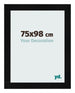 Bilderrahmen 75x98cm Schwarz Silber Poliert MDF Pisa Vorne Messe | Yourdecoration.de