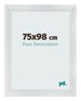 Bilderrahmen 75x98cm Silber Schwarz Gewischt MDF Pisa Vorne Messe | Yourdecoration.de