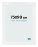 Bilderrahmen 75x98cm Weiß Vintage MDF Pisa Vorne Messe | Yourdecoration.de