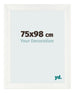 Bilderrahmen 75x98cm Weiß Vintage MDF Pisa Vorne Messe | Yourdecoration.de