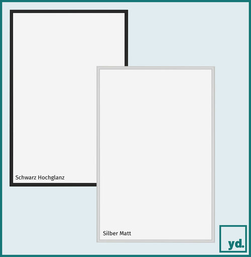 Bilderrahmen 20x60 cm - Silber Matt - Aluminium - Miami