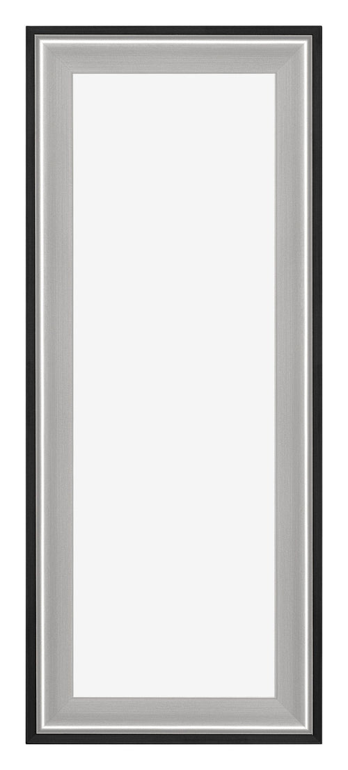 Birmingham Holz Bilderrahmen 20x60cm Schwarz Silber Poliert Vorne | Yourdecoration.de