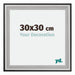 Birmingham Holz Bilderrahmen 30x30cm Schwarz Silber Poliert Messe | Yourdecoration.de