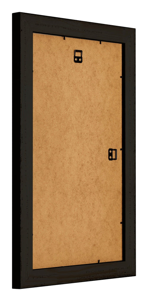 Birmingham Holz Bilderrahmen 30x50cm Schwarz Silber Poliert Ruckseite Schrag | Yourdecoration.de