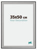 Birmingham Holz Bilderrahmen 35x50cm Schwarz Silber Poliert Messe | Yourdecoration.de