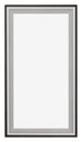 Birmingham Holz Bilderrahmen 45x80cm Schwarz Silber Poliert Vorne | Yourdecoration.de