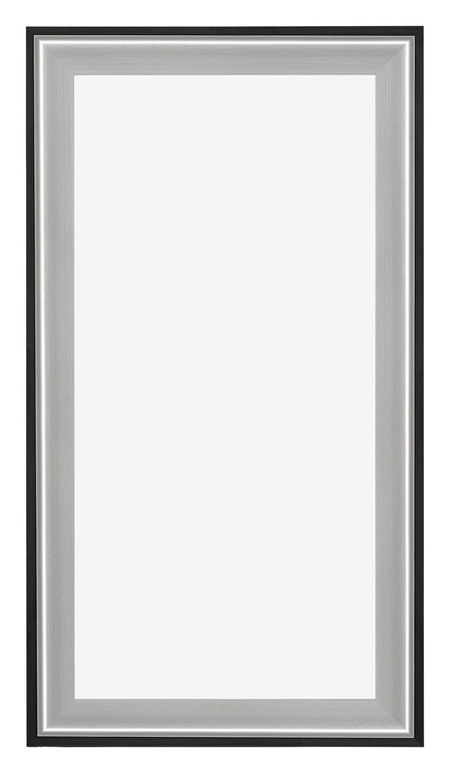 Birmingham Holz Bilderrahmen 50x100cm Schwarz Silber Poliert Vorne | Yourdecoration.de