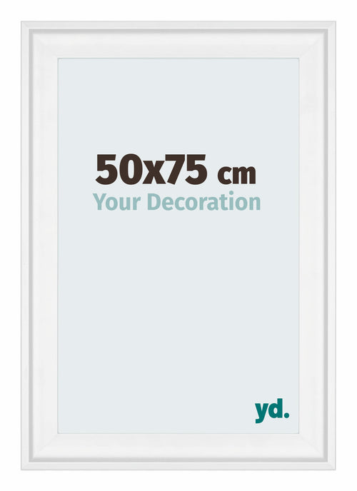 Birmingham Holz Bilderrahmen 50x75cm Weiss Vorne Messe | Yourdecoration.de