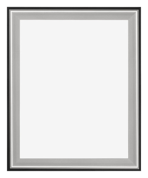 Birmingham Holz Bilderrahmen 60x70cm Schwarz Silber Poliert Vorne | Yourdecoration.de