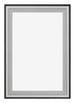 Birmingham Holz Bilderrahmen 60x90cm Schwarz Silber Poliert Vorne | Yourdecoration.de