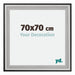 Birmingham Holz Bilderrahmen 70x70cm Schwarz Silber Poliert Messe | Yourdecoration.de