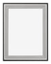 Birmingham Holz Bilderrahmen 75x100cm Schwarz Silber Poliert Vorne | Yourdecoration.de