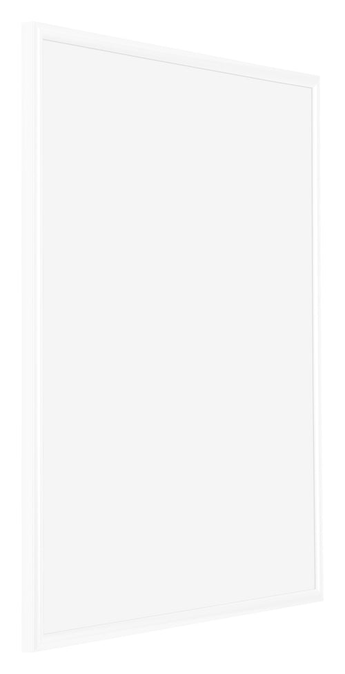 Bordeaux Kunststoff Bilderrahmen 28x35cm Weiss Hochglanz Vorne Schrag | Yourdecoration.de