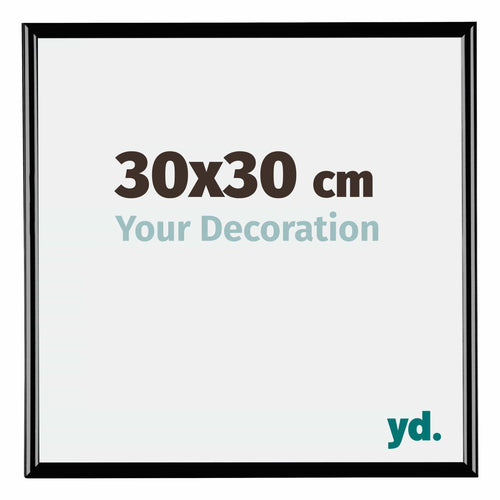 Bordeaux Kunststoff Bilderrahmen 30x30cm Schwarz Hochglanz Vorne Messe | Yourdecoration.de