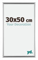 Bordeaux Kunststoff Bilderrahmen 30x50cm Silber Vorne Messe | Yourdecoration.de