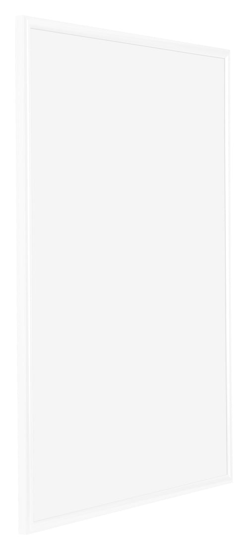 Bordeaux Kunststoff Bilderrahmen 35x50cm Weiss Hochglanz Vorne Schrag | Yourdecoration.de