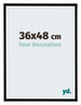 Bordeaux Kunststoff Bilderrahmen 36x48cm Schwarz Matt Vorne Messe | Yourdecoration.de