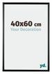 Bordeaux Kunststoff Bilderrahmen 40x60cm Schwarz Hochglanz Vorne Messe | Yourdecoration.de