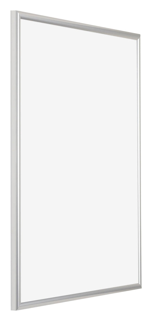 Bordeaux Kunststoff Bilderrahmen 45x60cm Silber Vorne Schrag | Yourdecoration.de
