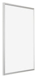 Bordeaux Kunststoff Bilderrahmen 45x60cm Silber Vorne Schrag | Yourdecoration.de