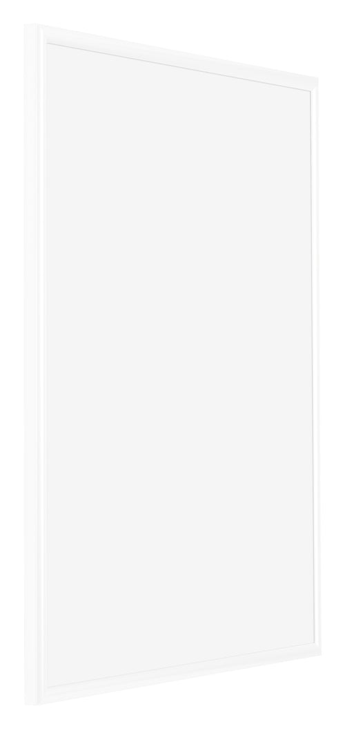 Bordeaux Kunststoff Bilderrahmen 46x61cm Weiss Hochglanz Vorne Schrag | Yourdecoration.de