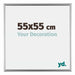 Bordeaux Kunststoff Bilderrahmen 55x55cm Silber Vorne Messe | Yourdecoration.de