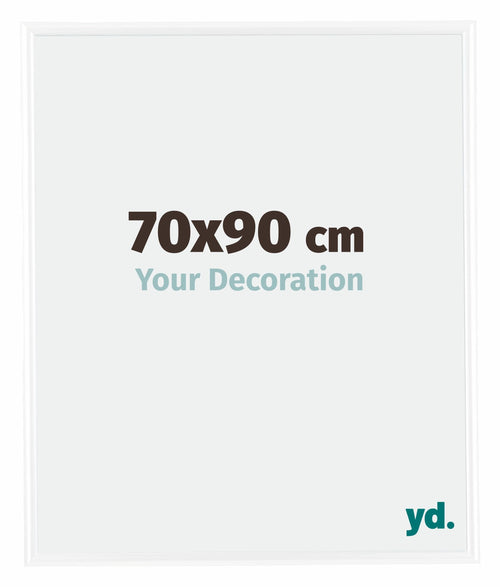 Bordeaux Kunststoff Bilderrahmen 70x90cm Weiss Hochglanz Vorne Messe | Yourdecoration.de