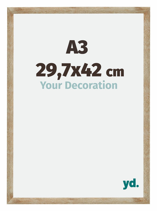 Catania MDF Bilderrahmen 29 7x42cm A3 Gold Messe | Yourdecoration.de