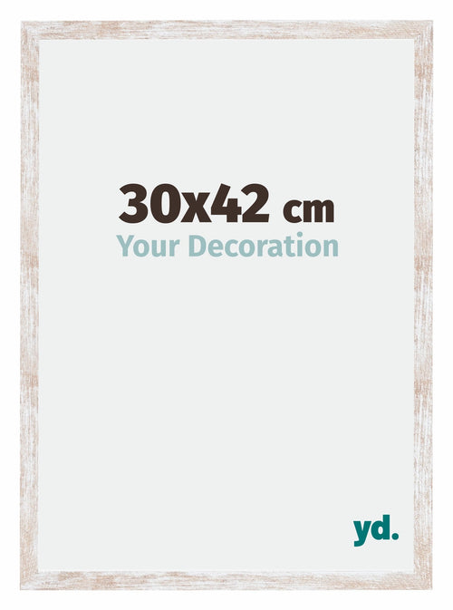 Catania MDF Bilderrahmen 30x42cm White Wash Messe | Yourdecoration.de