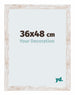 Catania MDF Bilderrahmen 36x48cm White Wash Vorne Messe | Yourdecoration.de