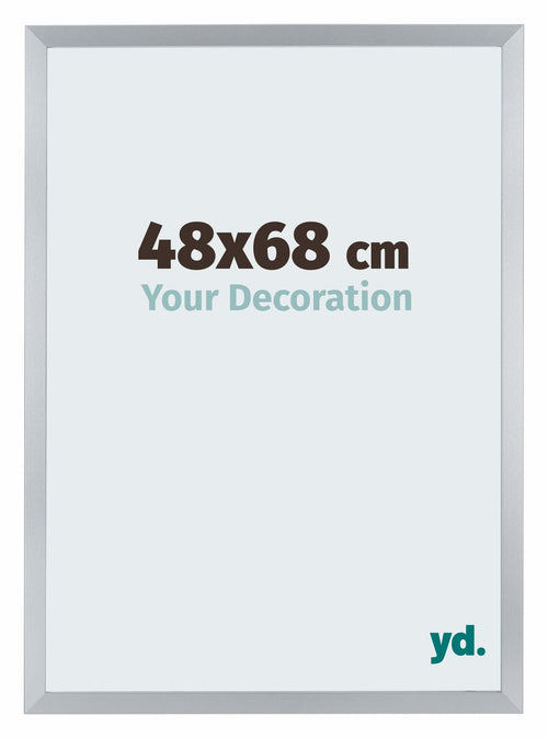 Catania MDF Bilderrahmen 48x68cm Silber Vorne Messe | Yourdecoration.de