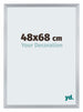 Catania MDF Bilderrahmen 48x68cm Silber Vorne Messe | Yourdecoration.de