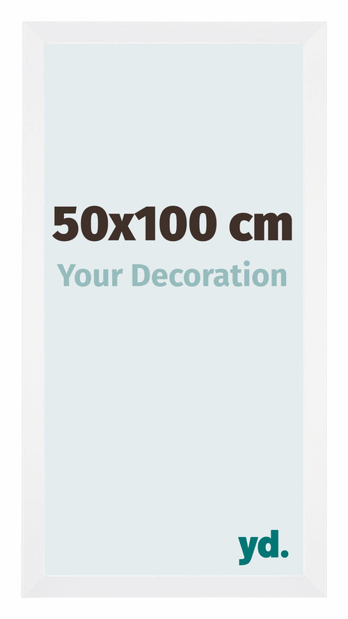 Catania MDF Bilderrahmen 50x100cm Weiss Vorne Messe | Yourdecoration.de