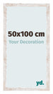 Catania MDF Bilderrahmen 50x100cm White Wash Vorne Messe | Yourdecoration.de